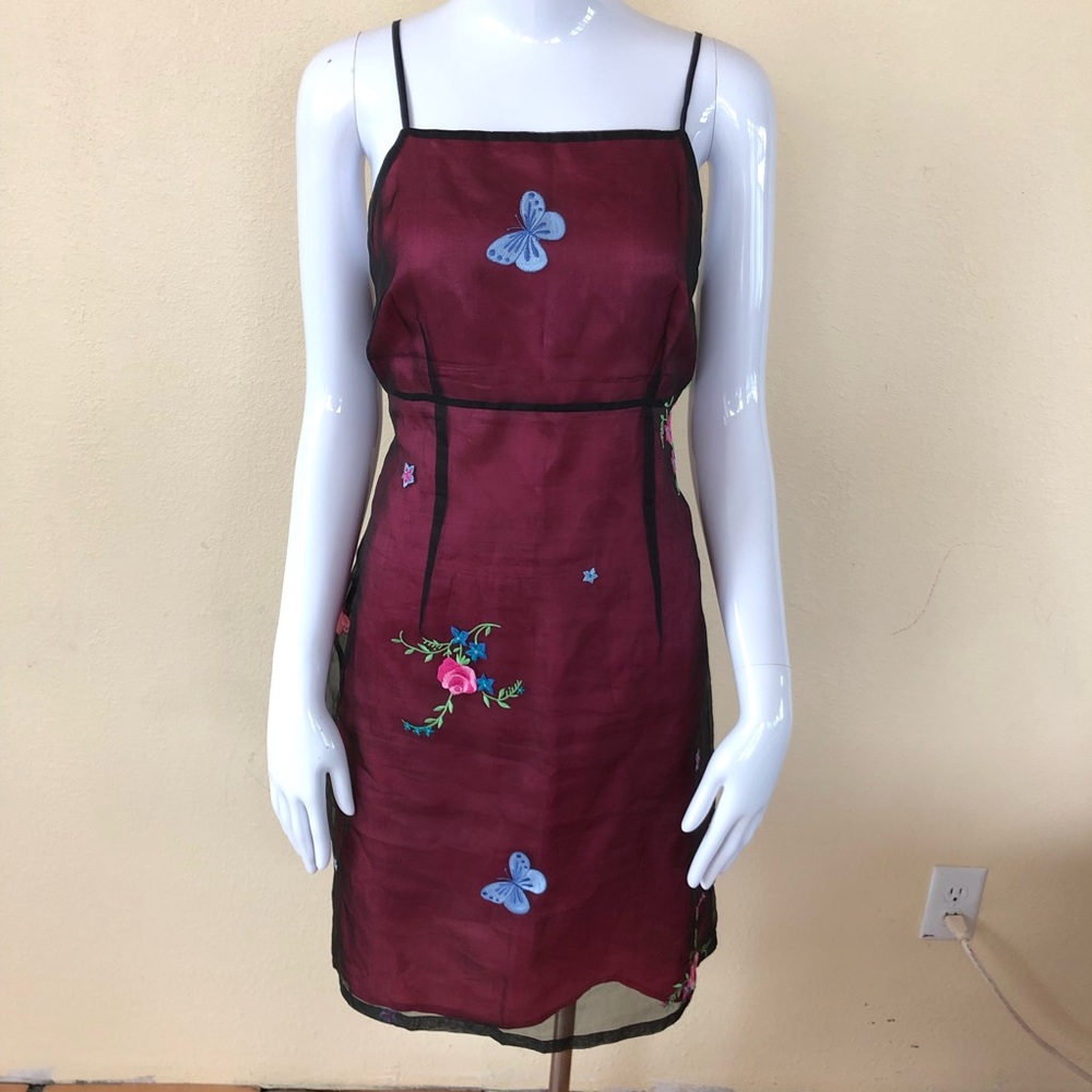 Vintage Lilly Pulitzer Silk floral butterfly dress 
SIZE 10